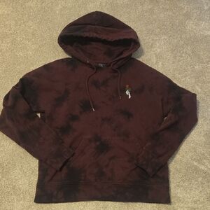 Empyre Maroon And Black Hoodie Sweatshirt Size Xsmall